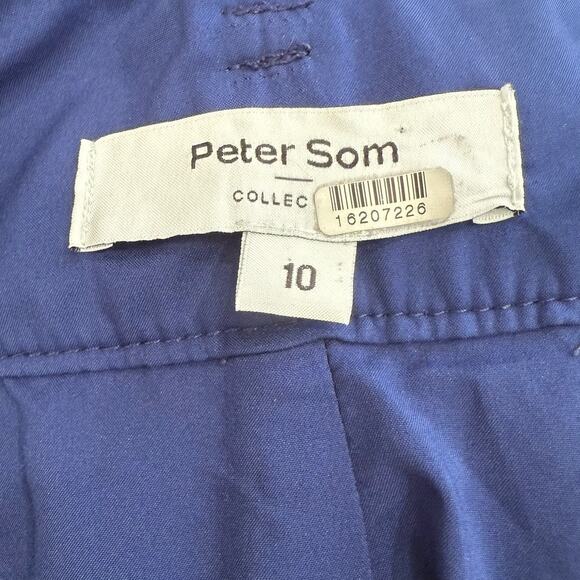 Peter Som Belted Faux Leather Pants in Blue, Size US 10 - Picture 7 of 9